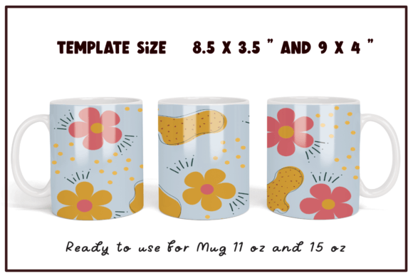 Boho Flowers Coffee Mug Sublimation