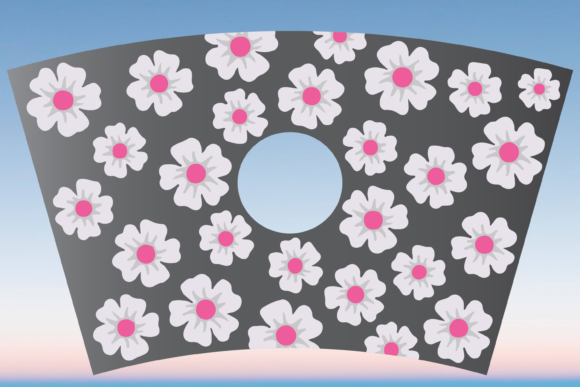 Cute Flowers Starbucks 24oz Cup Wrap Svg Graphics