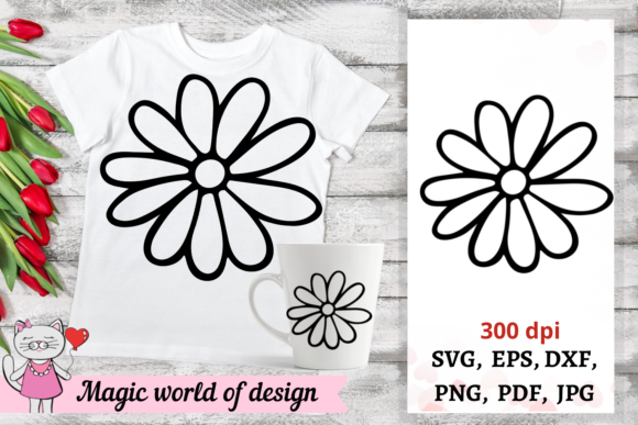 Daisy Outline Svg Hand Drawn Flowers Fo