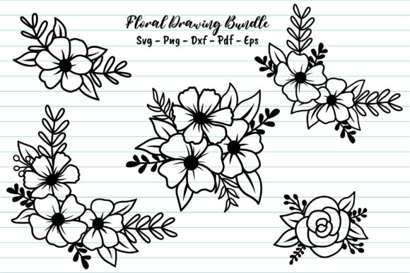Flower Svg Bundle: Graphics for Print Templates