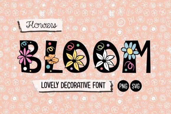 Flowers Bloom SVG PNG Font for Graphics & Crafts