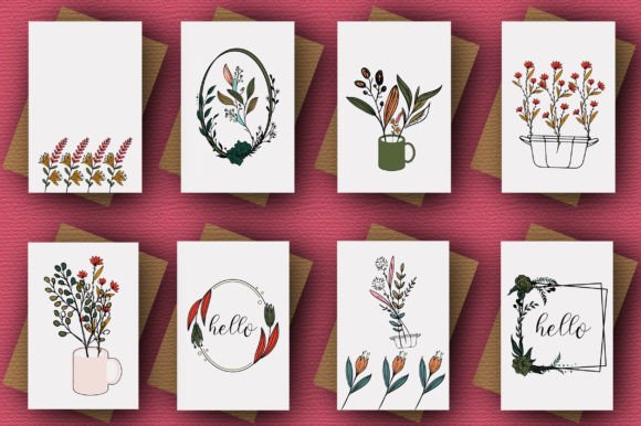 Flowers Card: Graphics for Crafts