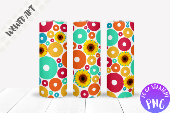Flowers X Circle Skinny Tumbler Wrap