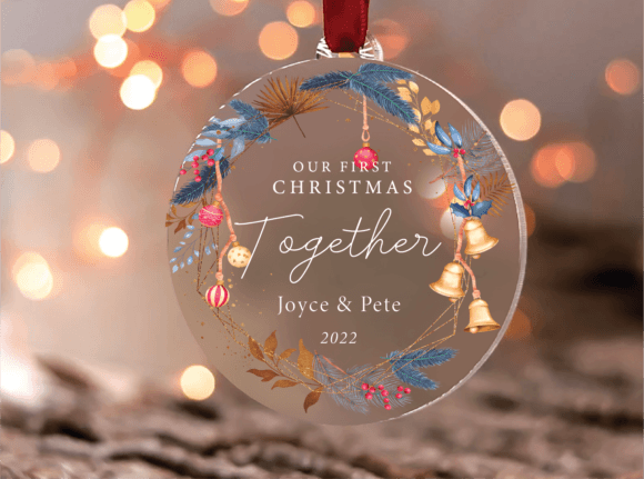 Our First Christmas Together Flowers Graphics and Crafts