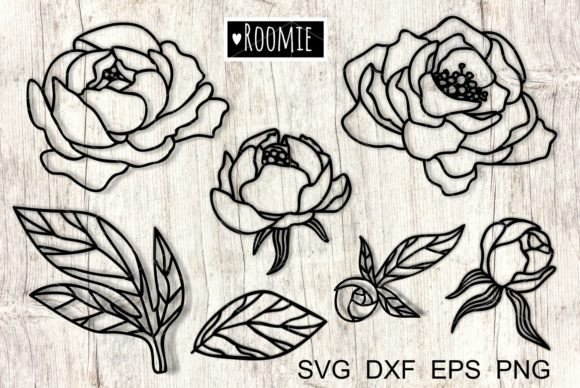 Peony Svg, Flowers Papercut