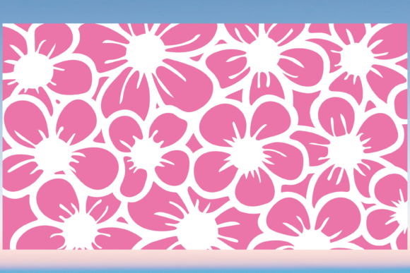 Pink Flowers 20oz Libbey Glass Wrap Svg Graphics