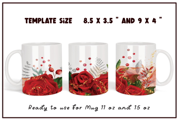 Red Rose Flowers Coffee Mug Sublimation